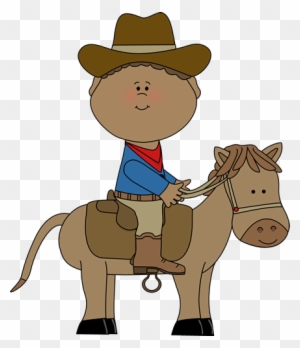 Cowboy On A Horse - Cowboy Clip Art
