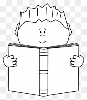 Reading A Book Clip Art Image - Read Clipart Black And White