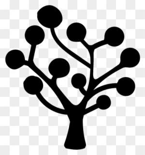 Tree Silhouette Of Circular Leaves Vector - Decision Tree Icon Png