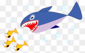 School Of Fish Clip Art - Fish Shark Clip Art