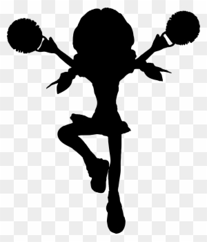 Cartoon Cheerleader Silhouette - Cheerleader Clip Art Transparent