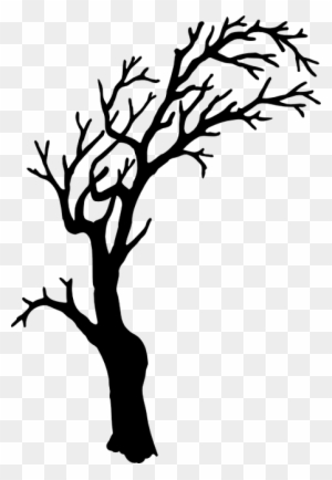 Scary Tree Pumpkin Carving Stencil - Spooky Tree Silhouette Png