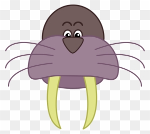 Free To Use Public Domain Animals Clip Art - Cartoon Walrus Head