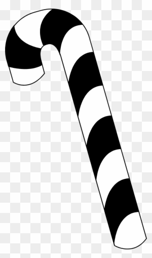 Candy Cane Clipart Black And White - Candy Cane Black And White