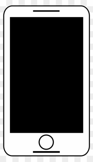 Animated Smart Phone Black And White - Clip Art Smartphone