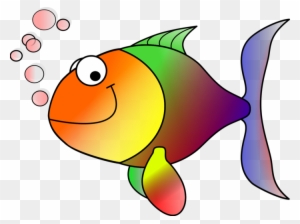 Rainbow Fish Clip Art At Clker Vector Clip Art - Tropical Fish Shower Curtain
