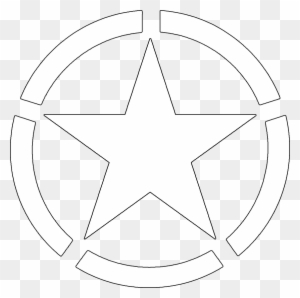 Army Star Vector Clip Art Library - Us Army White Star