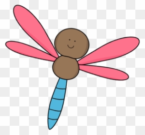 Pink And Brown Dragonfly - Cute Dragonfly Clipart