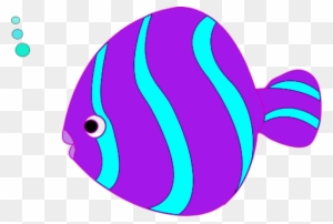 Teal Fish Cliparts - Fish Clipart Purple