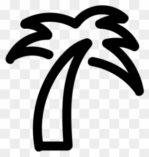 Palm Tree Outline Vector - Palm Tree Outline Png