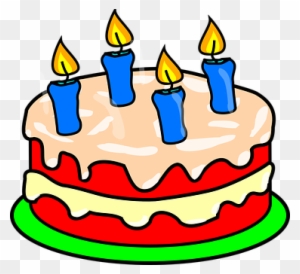 Cake Candles Icing Pink Yummy Birthday Fou - Birthday Cake Clip Art