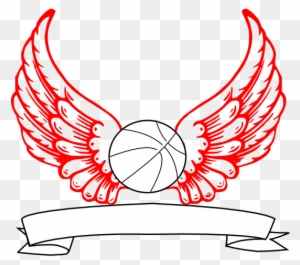 Basketball Angel Wings Clip Art At Clker - Angel Wings