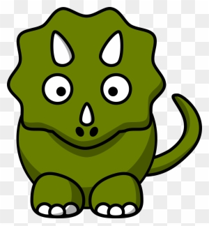 Dinosaur Animated Clipart - Triceratops Cartoon