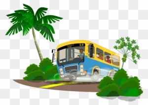 Island School Bus - Bus Travel Clip Art