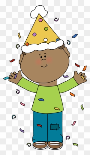 Birthday Boy With Confetti - Birthday Boy Clipart