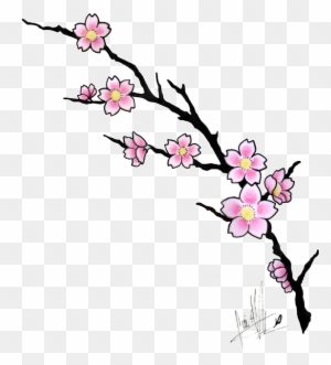 Sakura Flower Clip Art - Cherry Blossom Tattoo Design