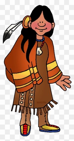 Northeast Woodland Woman - First Nation People Cartoon