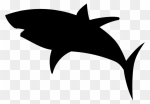 Great White Shark Silhouette - Clip Art Shark Silhouette