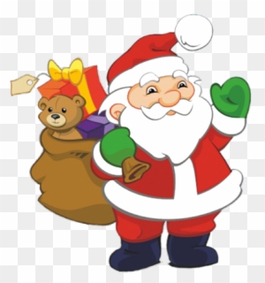 Santa Claus Clipart In Chimney At Night - Christmas Santa Claus Clipart