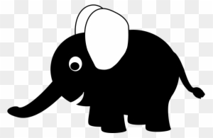 Best Elephant Clipart Black And White - Black Elephant Clipart
