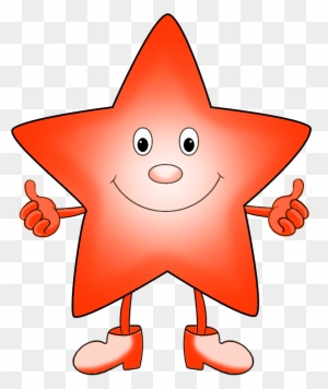 Red Orange Star Cartoon Clipart - Cartoon Clipart