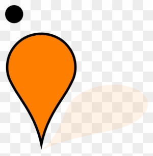 Orange Google Maps Pin Clip Art At Clker - Maps Orange