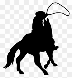 Cowboy Silhouette Png - Cowboy On Horse Silhouette Png