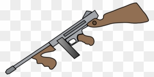 War Clipart Firearm - Cartoon Machine Gun