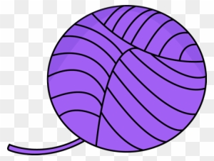 Purple Ball Of Yarn - Ball Of Yarn Clip Art