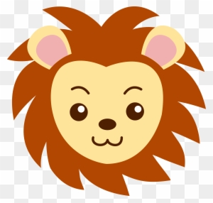 Face Of A Cute Lion - Lion Face Drawing Cartoon