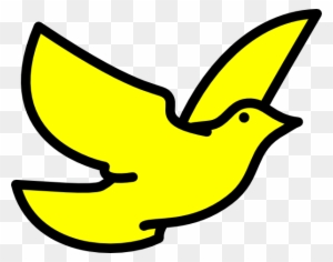 Yellow Dove Clip Art - Bird Clipart Black And White
