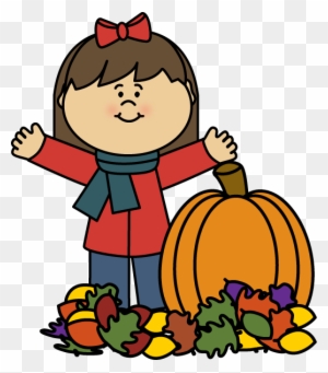 Autumn Girl Clip Art - Fall Clipart