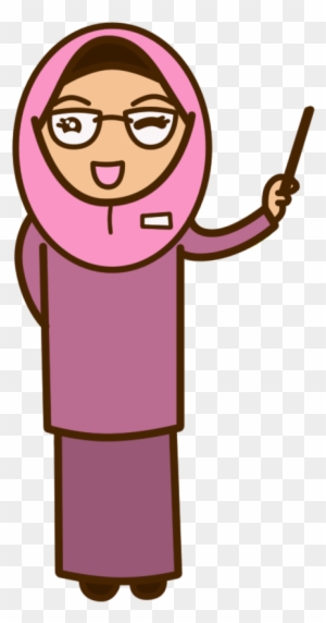 Clipart Muslimah Cartoon - Muslim Teacher Clipart