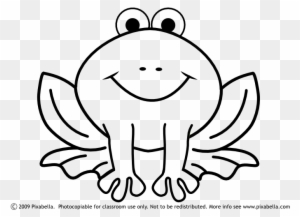 Cute Frog Clipart Black And White Free Clipart - F Is For Frog