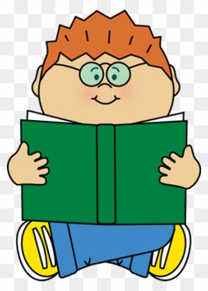 Boy Reading Alone Clip Art - Clip Art Boy Reading