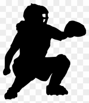 Softball Catcher Silhouette - Softball Pitcher Softball Catcher Silhouette