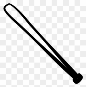 Clip Art Baseball Bat Clipart - Baseball Bat Icon Black And White