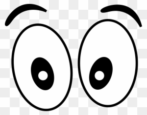Look At Eyes White Clip Art - Eyes Cartoon Black And White