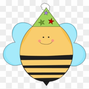 Birthday Bee In A Party Hat - Bee With Party Hat