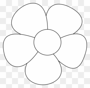 5 Petal Flower Outline - Home Alqu