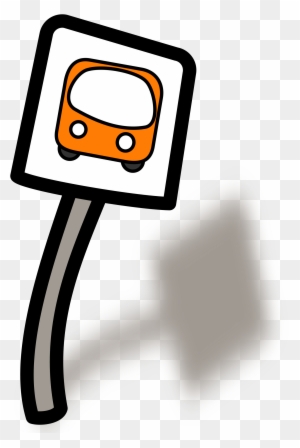 Clipart Of A Bus Stop Funny - Bus Stop Sign Clipart