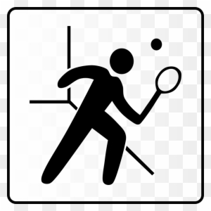 Fish Bones Clipart - Squash Court Icon