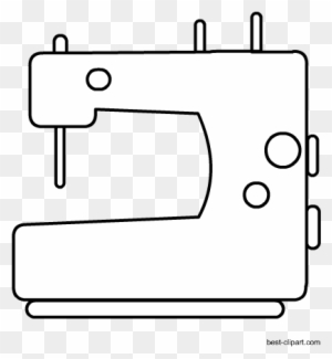 Black And White Sewing Machine Free Clip Art - Sewing Machine - Free