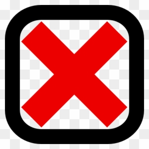 Red Cross Clipart Not - Check Box With X