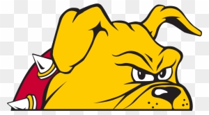 Peeking Bulldog - Ferris State University Bulldog