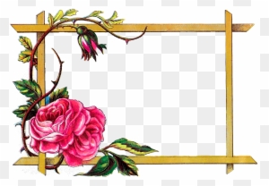 Digital Clipart Craft Rose Border Download - Border Design With Flowers