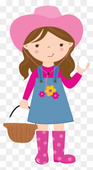 Cute Farm For Girls Clip Art - Farm Girl Clipart