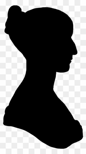 Victorian Woman Face Silhouette Clipart - Victorian Woman Silhouette