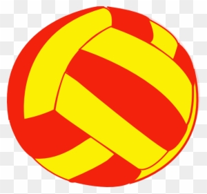 Red And Yellow Volleyball Clip Art At Clker - Ball