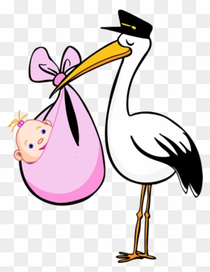 Stork & Baby Clipart - Stork Clipart Boy